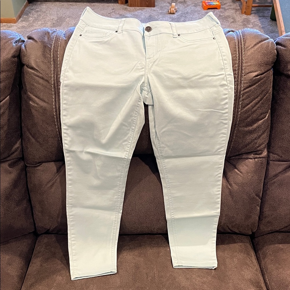Maurices Women's Soft Mint Green Straight Leg Jeans